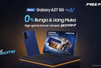 Samsung merilis Galaxy A27 5G Gaming Package berbonus jersey Free Fire, voucher Diamond, dan adaptor 25W seharga Rp7 jutaan. Dok: Istimewa.