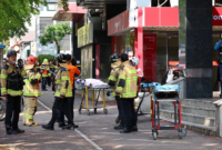 Kepolisian Korea Selatan menangkap pria pelaku penikaman massal di supermarket Incheon yang melukai delapan orang. Dok; Istimewa.