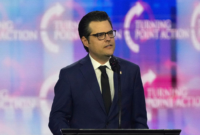 Mantan Anggota DPR AS Matt Gaetz menghadapi gugatan hukum di Pengadilan Federal Orlando atas dugaan eksploitasi seksual dan perdagangan manusia. Dok: Istimewa.