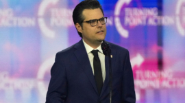 Mantan Anggota DPR AS Matt Gaetz menghadapi gugatan hukum di Pengadilan Federal Orlando atas dugaan eksploitasi seksual dan perdagangan manusia. Dok: Istimewa.
