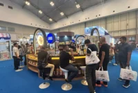 Sila Tea, Kopi Bajawa, Suwe Ora Jamu, dan Pipiltin Cokelat memperkenalkan produk minuman lokal di Island Specialty Pangan Nusa Expo 2026. (Posnews/Kemendag)

