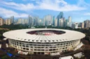 Suasana kawasan Stadion Utama Gelora Bung Karno menjelang final Indonesia vs Thailand FIFA ASEAN Cup 2026

