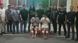 Tim gabungan Polda Sumut dan Polres Asahan mengungkap kasus kematian sopir taksi online Muhammad Imran dan menangkap dua terduga pelaku. (Posnews//Polres Asahan)

