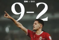 Timnas Indonesia merayakan pesta gol saat menghadapi Bangladesh di SUGBK. (Posnews/PSSI)
